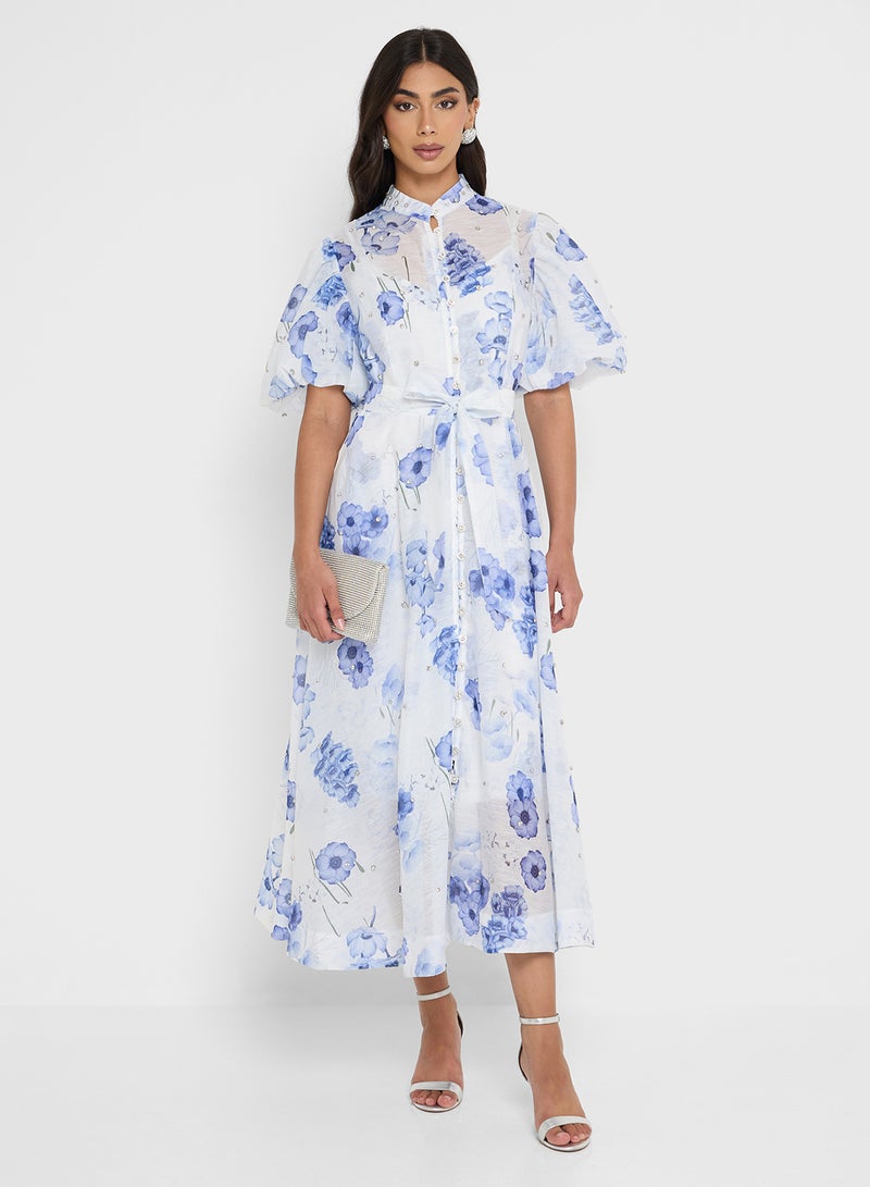 ايلا فستان بطبعة زهور - Image 1