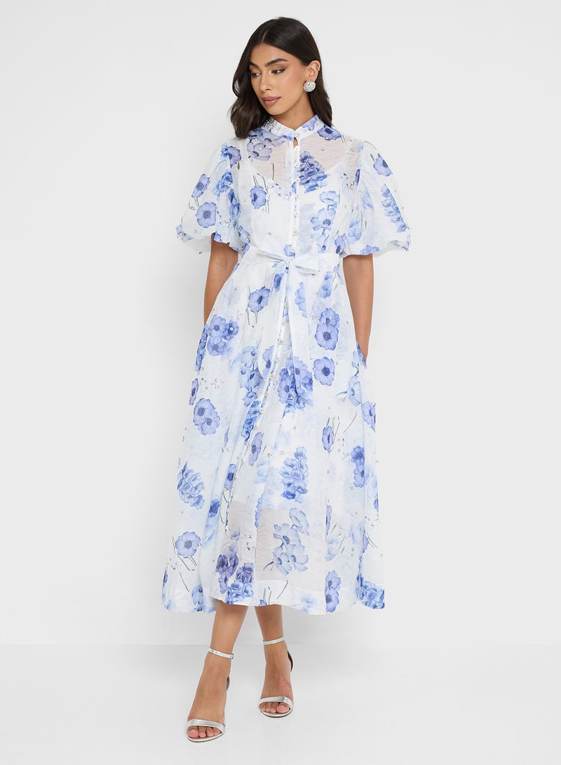 ايلا فستان بطبعة زهور - Image 4