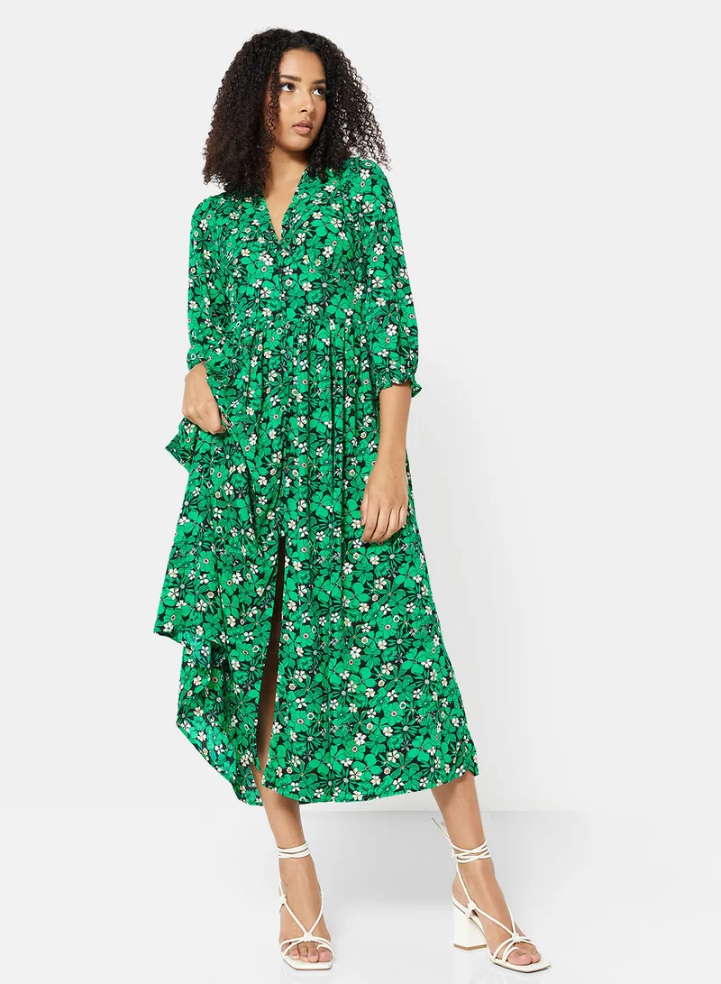 ONLY Floral Print Midi Dress