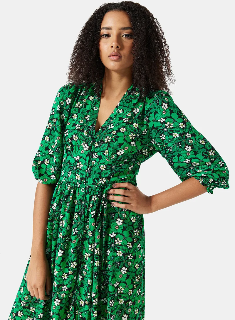 ONLY Floral Print Midi Dress