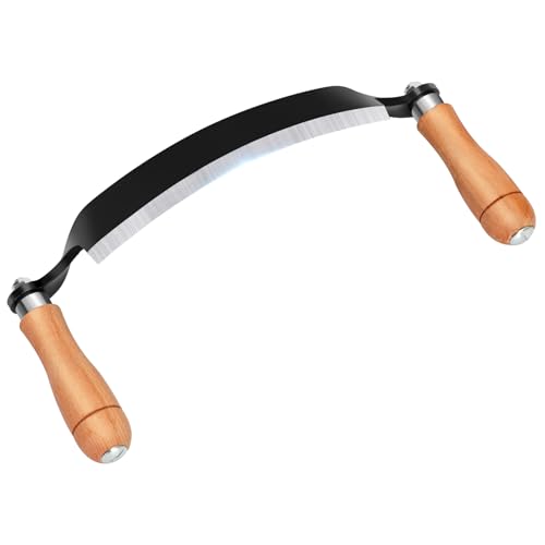 Beendou 10'' Draw Knife,Draw knife debarking tool,Curved Draw Knife,Draw Shave Tool Debarking Hand Tool,ergonomic handle,simple and effortless to use,bark stripper tool - Image 1