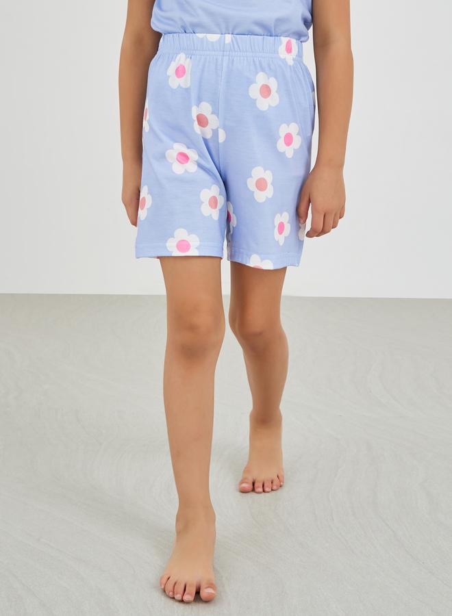 Styli Slogan Print Short Sleeve T-Shirt and Pyjama Set - Image 5