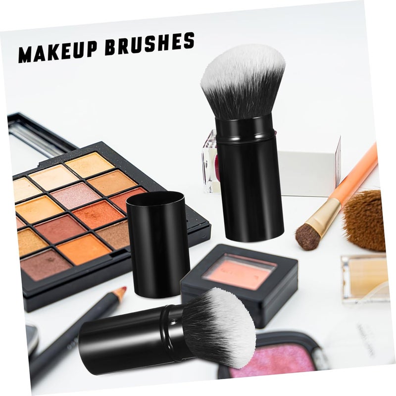 SMASOLO 2Pcs Retractable Powder Brush Durable Makeup Brushes with Comfortable Grip for for Face Powder and Blush Application - Image 3
