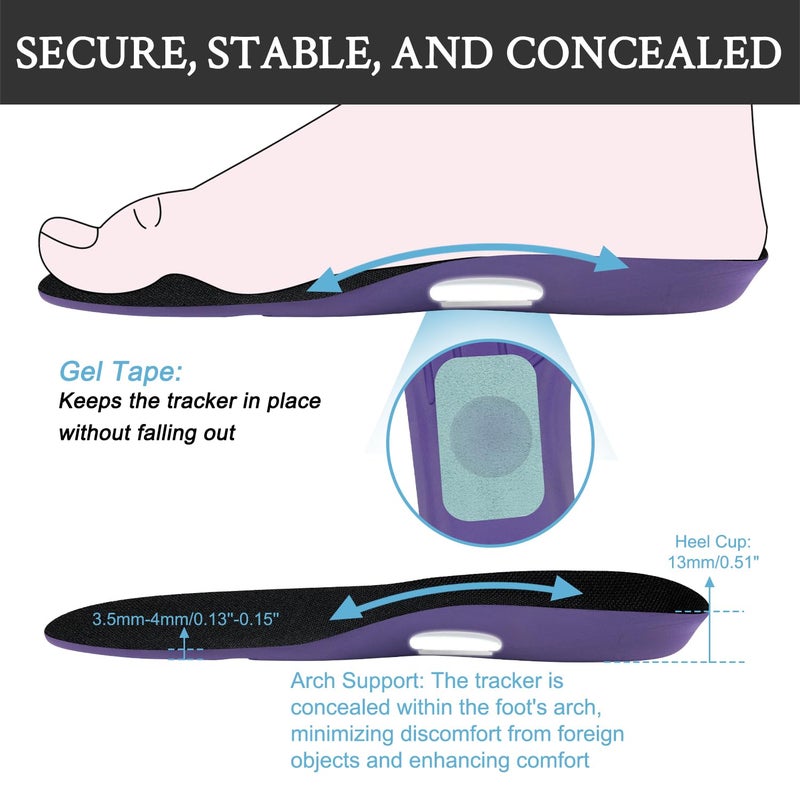 Endoto Insoles for Airtag Tracking Devise Hidden Holder for Kids Child and Adults, Comfortable Securely Mounted Shoe Inserts for Footwear (US Patent: USD1082268) (170mm) - Image 3
