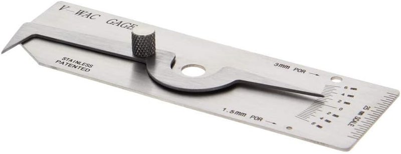 Utoolmart V-WAC Type Undercut Gauge, Metric Single Fillet Weld Depth Gauge, Stainless Steel Welding Measure Inspection Tools for Welding Inspection, Checks Undercut, Crown Height, Porosity 1 pcs - Image 2
