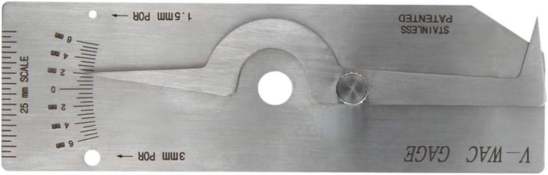 Utoolmart V-WAC Type Undercut Gauge, Metric Single Fillet Weld Depth Gauge, Stainless Steel Welding Measure Inspection Tools for Welding Inspection, Checks Undercut, Crown Height, Porosity 1 pcs - Image 3