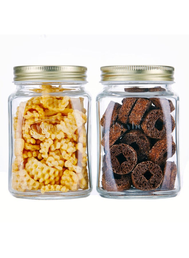 Scybe Glass Storage Jars, Honey Bottles, Glass Containers For Condiments, Pickles, 500ml, Set Of 4 - Image 4