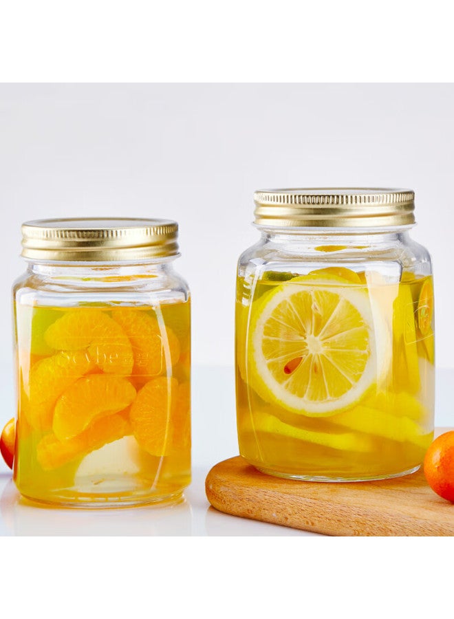 Scybe Glass Storage Jars, Honey Bottles, Glass Containers For Condiments, Pickles, 500ml, Set Of 4 - Image 3