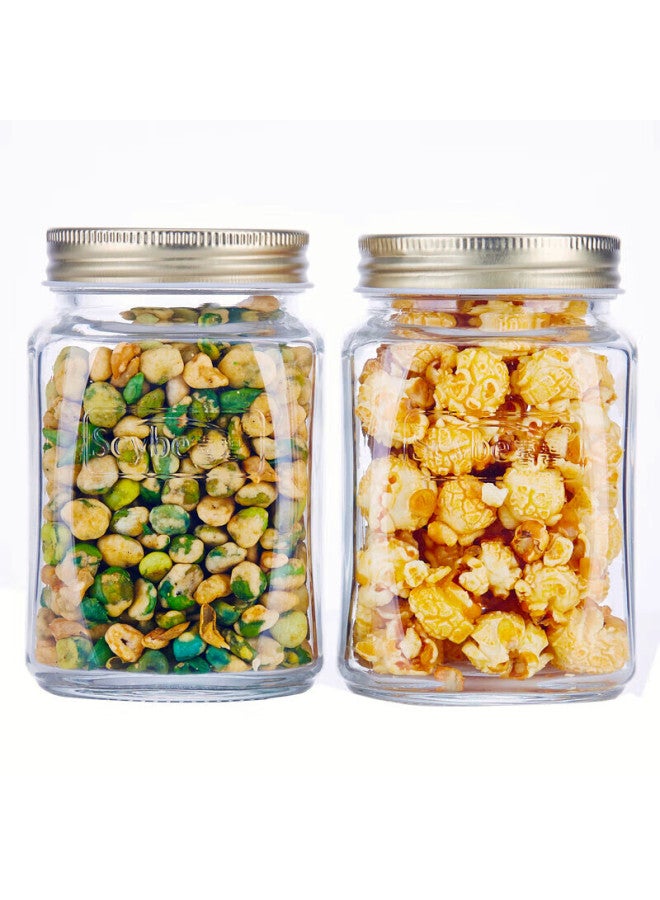 Scybe Glass Storage Jars, Honey Bottles, Glass Containers For Condiments, Pickles, 500ml, Set Of 4 - Image 5