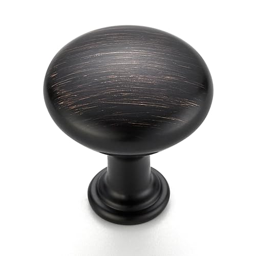 Ravinte 30 Pack 1 Inch Diameter Oil Rubbed Bronze Mini Round Solid Kitchen Cabinet Knobs Drawer Pulls for Dresser Closet Door Knobs Drawer Cabinets - Image 1