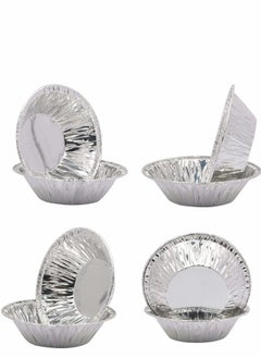 Y&D 100 pcs Foil Trays Muffin Cases, Bun Cases Tin Trays, Pie Cake/Cake Tins, Mini Egg Tart Small Dishes Custard Foils, Pastry Dish Aluminium Mold Cups  - Image 5