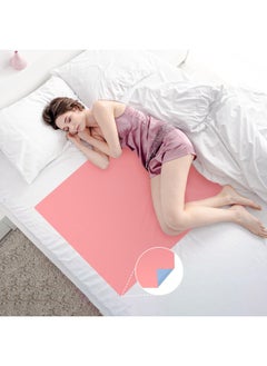 Waterproof Dry Rubber Bed Sheet Cover Toddler Sleeping Mattress Protector Urine Non Absorbent Reusable Crib Mat Color Blue And Pink 2 Meter 78 X 36 Inches 200 X 90 Cm