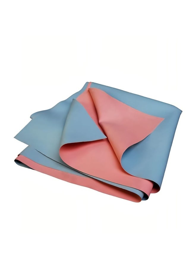 Generic - Waterproof Dry Rubber Bed Sheet Cover Toddler Sleeping Mattress Protector Urine Non Absorbent Reusable Crib Mat Color Blue And Pink 2 Meter 78 X 36 Inches 200 X 90 Cm - Image 1