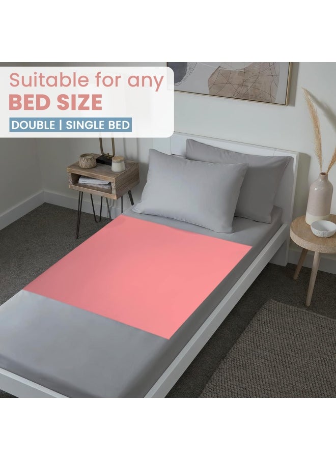 Generic - Waterproof Dry Rubber Bed Sheet Cover Toddler Sleeping Mattress Protector Urine Non Absorbent Reusable Crib Mat Color Blue And Pink 2 Meter 78 X 36 Inches 200 X 90 Cm - Image 1