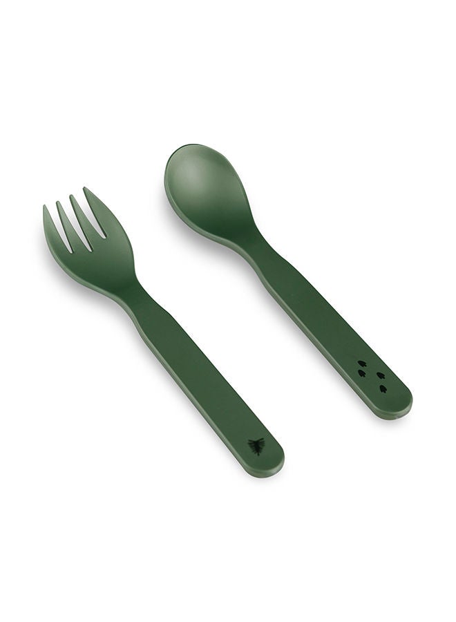 Citron Unbreakable Tableware Set, 100% Organic, Reusable, Biodegradable, Environment Friendly, And Unbreakable - Dino Green - Image 3