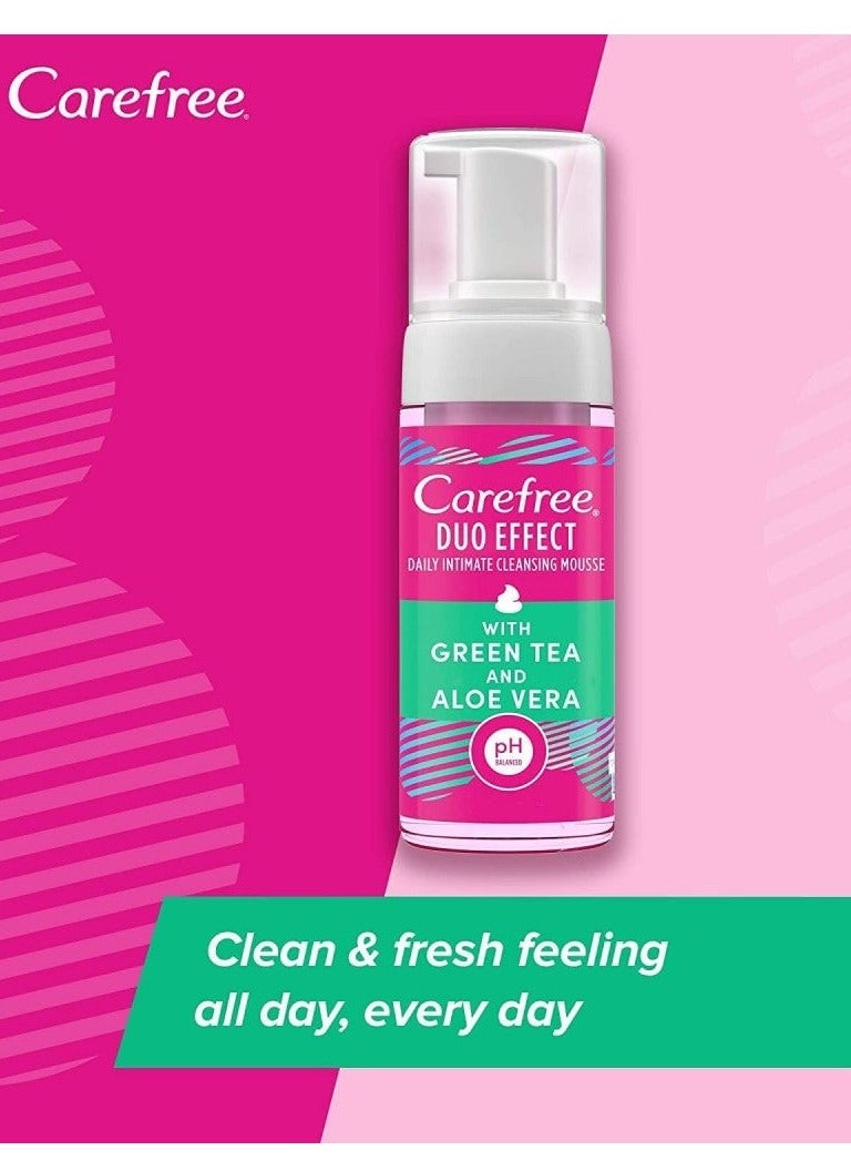 Carefree Carefree Daily Intimate Cleansing Mousse Duo Effect With Green Tea And Aloe Vera 150ml - Image 2