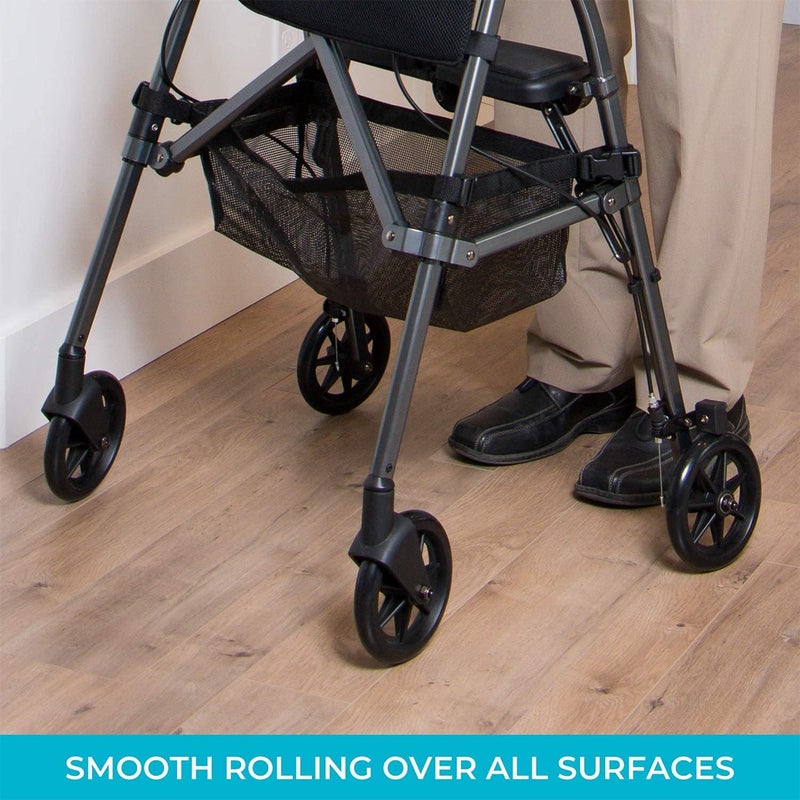 Stander Replacement 6-inch Walker Wheels, 6 Inch Rollator-Wheels for Adults, Seniors, and Elderly, Compatible with 's Wonder-Walkers and Wonder-Rollators, Set of 2 - Image 2