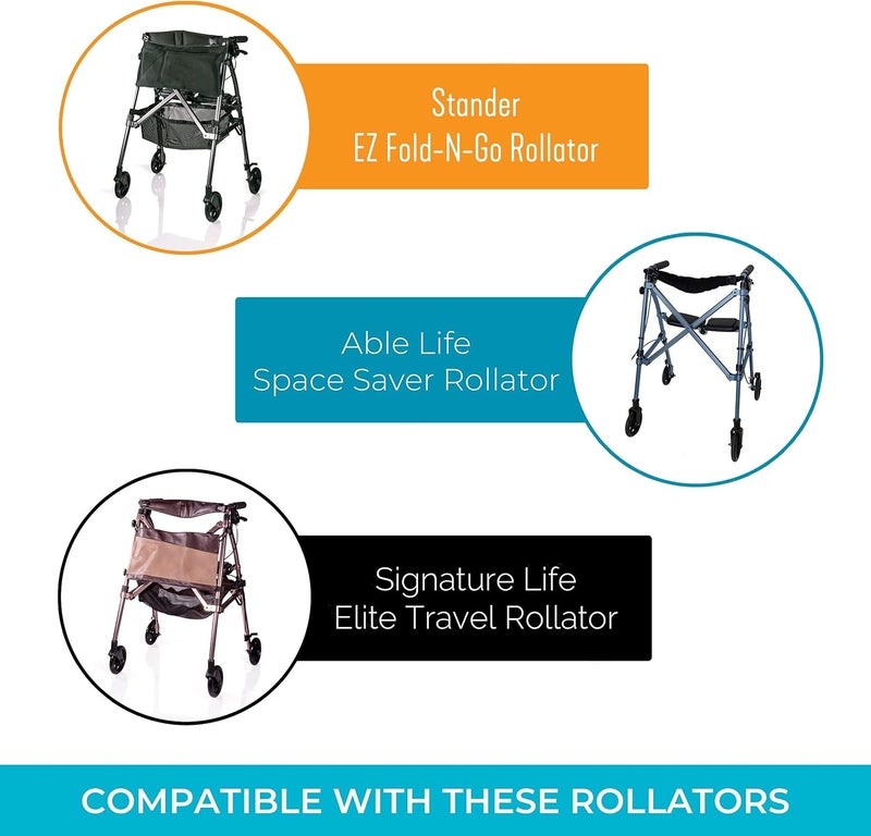 Stander Replacement 6-inch Walker Wheels, 6 Inch Rollator-Wheels for Adults, Seniors, and Elderly, Compatible with 's Wonder-Walkers and Wonder-Rollators, Set of 2 - Image 5