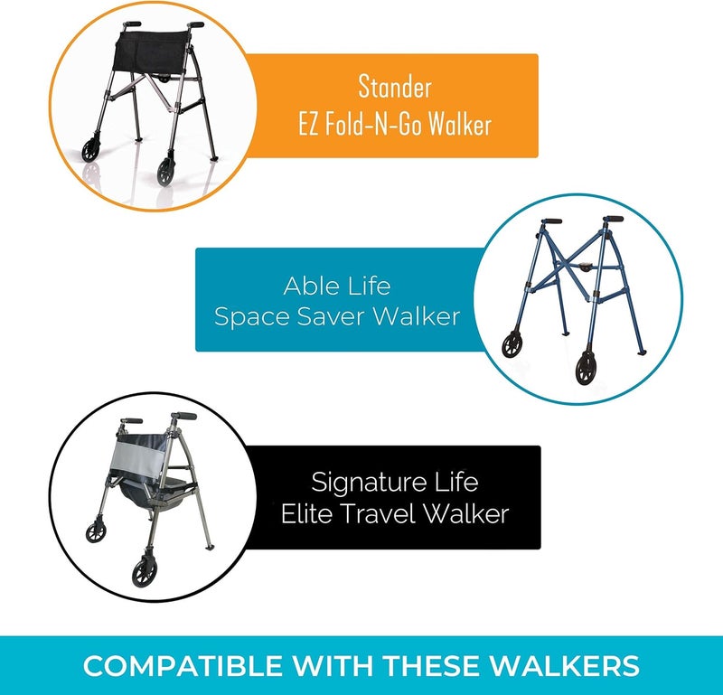 Stander Replacement 6-inch Walker Wheels, 6 Inch Rollator-Wheels for Adults, Seniors, and Elderly, Compatible with 's Wonder-Walkers and Wonder-Rollators, Set of 2 - Image 4