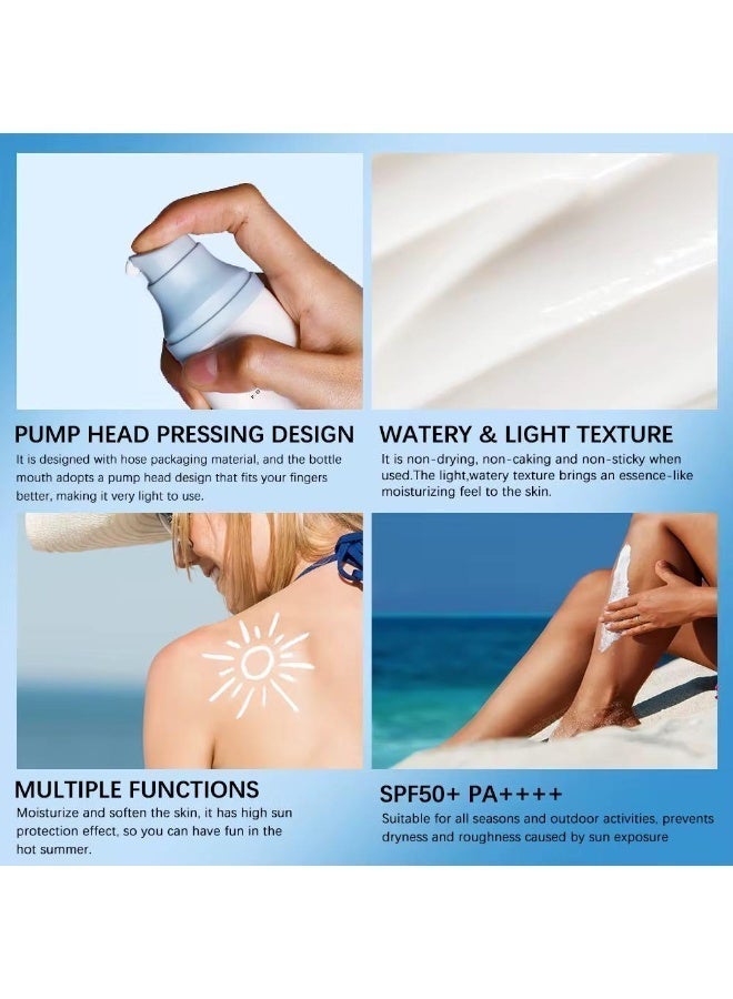 lakerain Hyalu Cica Water-Fit Sun Serum SPF 50+ PA++++ | Lightweight Face Sunscreen with Centella & Niacinamide | No White Cast, Hydrating UV Protection | 50ml - Image 4