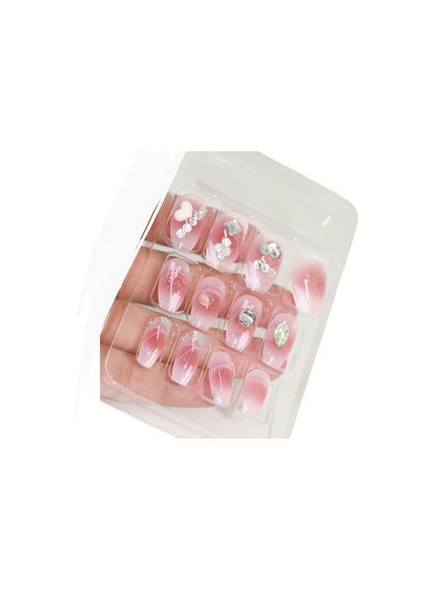 Colorful Long Artificial Acrylic Press On Nails Glossy