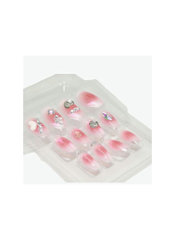 Colorful Long Artificial Acrylic Press On Nails Glossy
