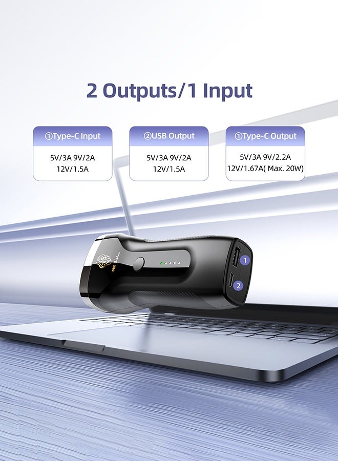 Oud Bukhoor Handheld Style Incense Burner with Portable Charger PD22.5W 8000mAh Type C In & 2 Out Power Bank Fast Charging - Image 4