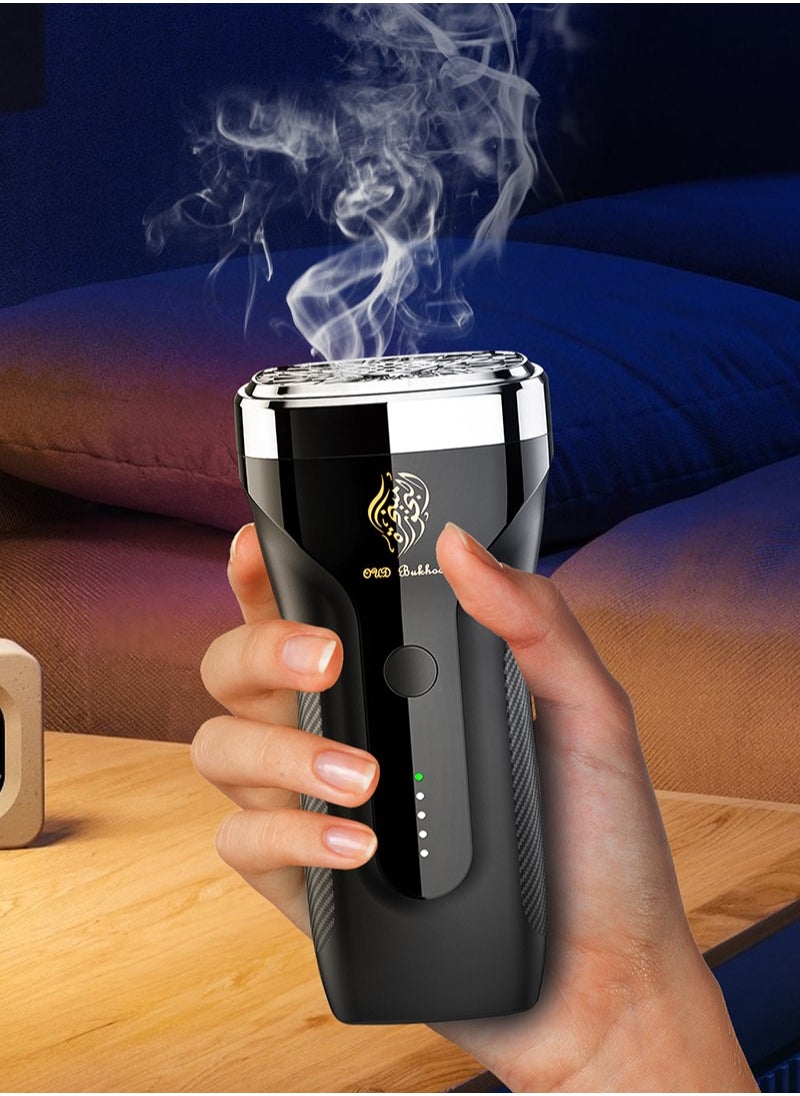 Oud Bukhoor - Handheld Style Incense Burner with Portable Charger PD22.5W 8000mAh Type C In & 2 Out Power Bank Fast Charging - Image 1
