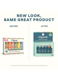 Cliganic Organic Lip Balm Set 4.25gx6 - Rainforest Fresh, Certified USDA Organic  - Image 3