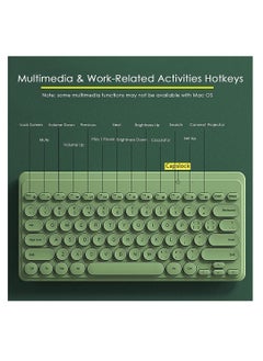 Y&D Fashion Wireless Keyboard and Mouse Combo, KASTWAVE USB Cordless Cute Round Key Smart Power-Saving Ultra Slim Combo  - Image 3