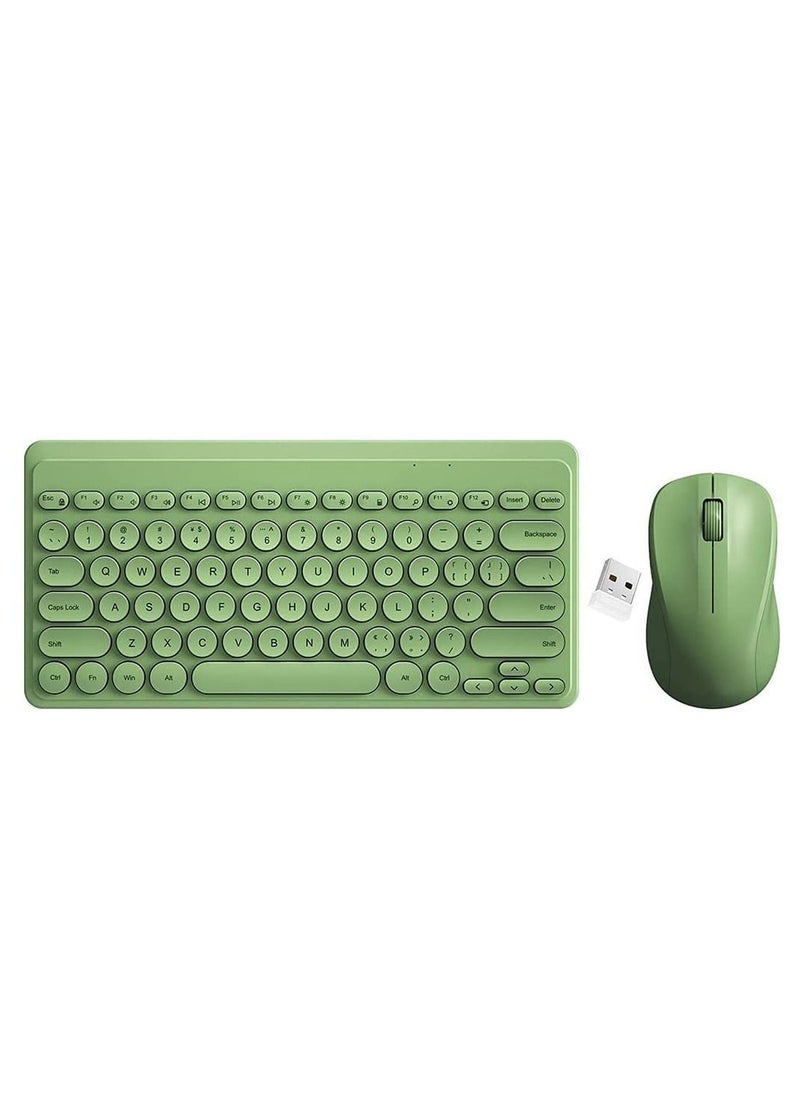 Y&D - Fashion Wireless Keyboard and Mouse Combo, KASTWAVE USB Cordless Cute Round Key Smart Power-Saving Ultra Slim Combo - Image 1
