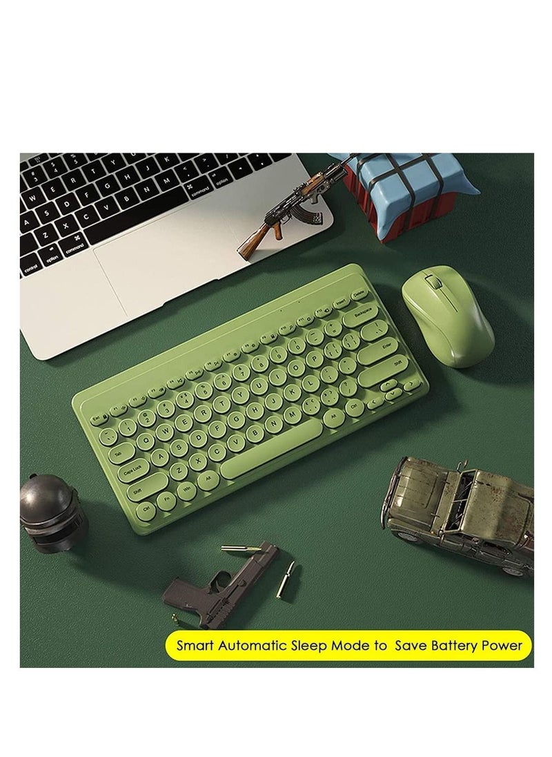 Y&D - Fashion Wireless Keyboard and Mouse Combo, KASTWAVE USB Cordless Cute Round Key Smart Power-Saving Ultra Slim Combo - Image 1