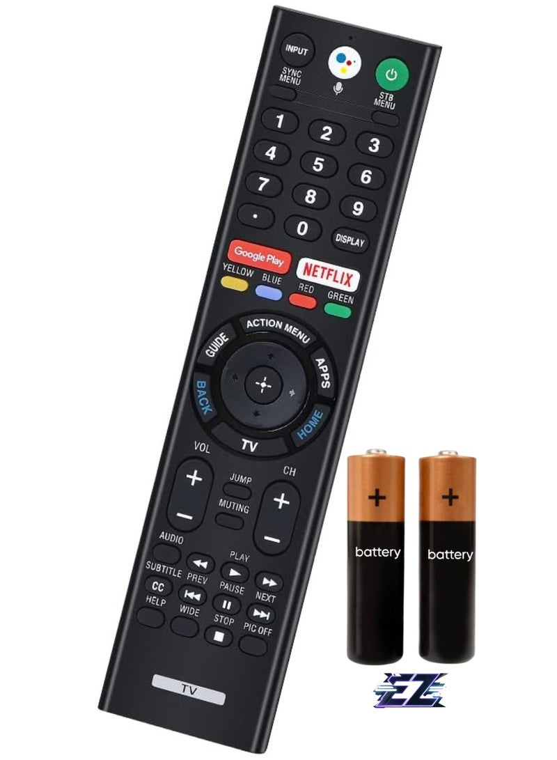 ELTRAZONE Remote Control for Sony Smart Bravia, Sony Voice Search Microphone and Sony Smart Bravia Android TVs, Sony 4K UHD Crystal HDR TV, Sony OLED Ultra HD TV, XBR Series TV with battery  - Image 1