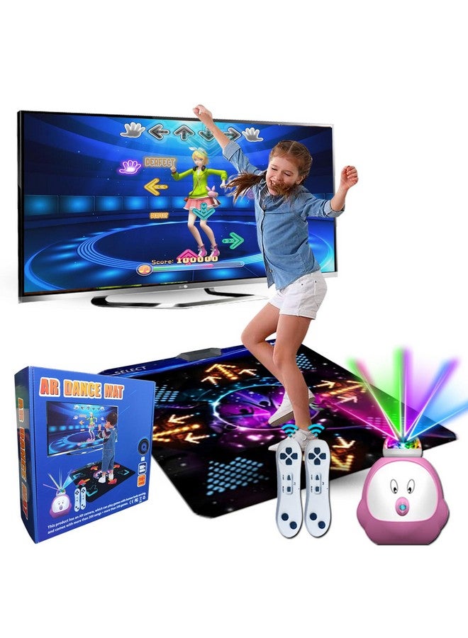 YRPRSODF Dance Mat for Kids and Adults, Musical Electronic Dance Step Pad with 100+ Games, 200+Songs, HD Camera, 2 Motion Sensor Controllers, MTV & Cartoon Modes, Dance Mat Toy for Girls& Boys - Image 1