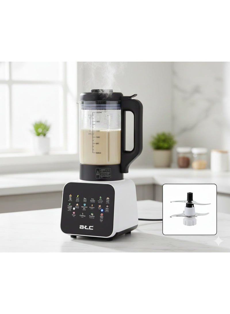 ATC Heating Professional Blender 1.8L 400W Motor 600W Heating Power Hot & Cold Blender 8-Leaf Stainless Steel Blade High Speed Safety Protection Easy Clean 220–240V - Image 2