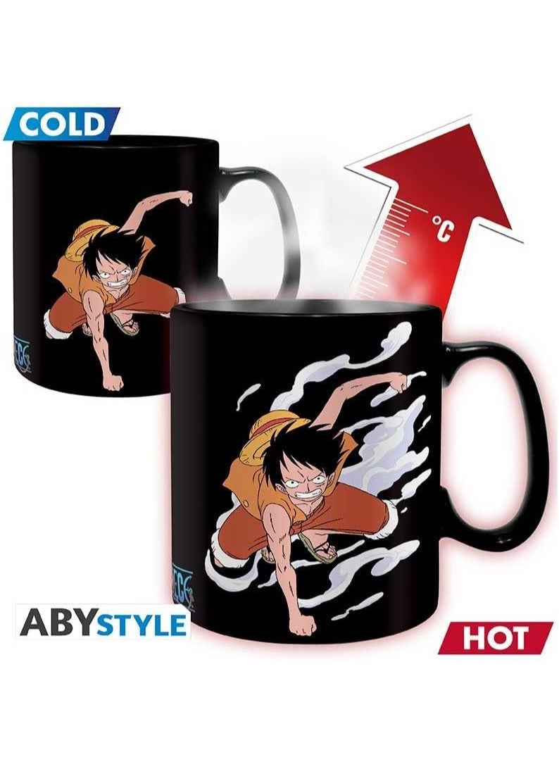 ABYstyle Heat Change Mug  –  OnePiece: Luffy & Ace  –  460 mL - Image 1