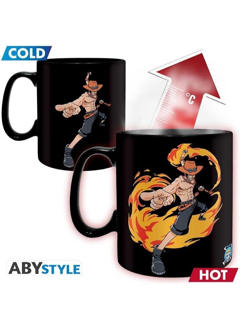 ABYstyle Heat Change Mug  –  OnePiece: Luffy & Ace  –  460 mL - Image 2
