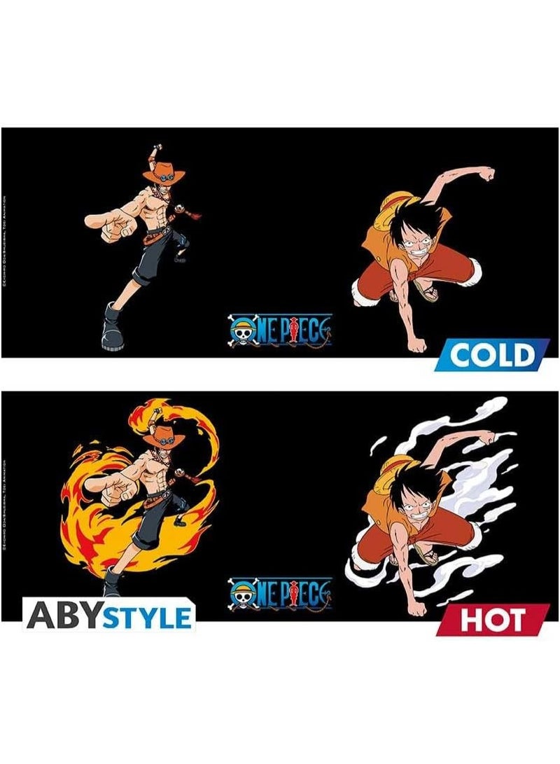 ABYstyle Heat Change Mug  –  OnePiece: Luffy & Ace  –  460 mL - Image 3