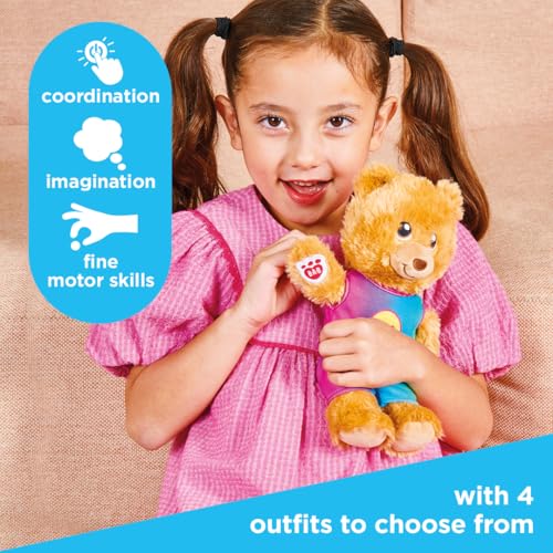Casdon MINI Build-A-Bear Workshop Rainbow Smiley Toy Clothes Pack. 4 Mix-and-Match Toy Outfits Includes Pajamas, Cute Hoodies, Summer Styles | For Kids Aged 3+. Suitable for 9” MINI Bears ONLY - Image 3