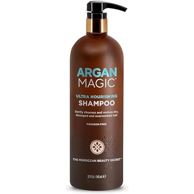ARGAN MAGIC ULTRA NOURISHING SHAMPOO - ARGAN OIL AND ANTIOXIDANTS TO NOURISH AND RESTORE DAMAGED AND OVER-PROCESSED HAIR TYPES (32 OUNCE/946 MILLILITER) - Image 1