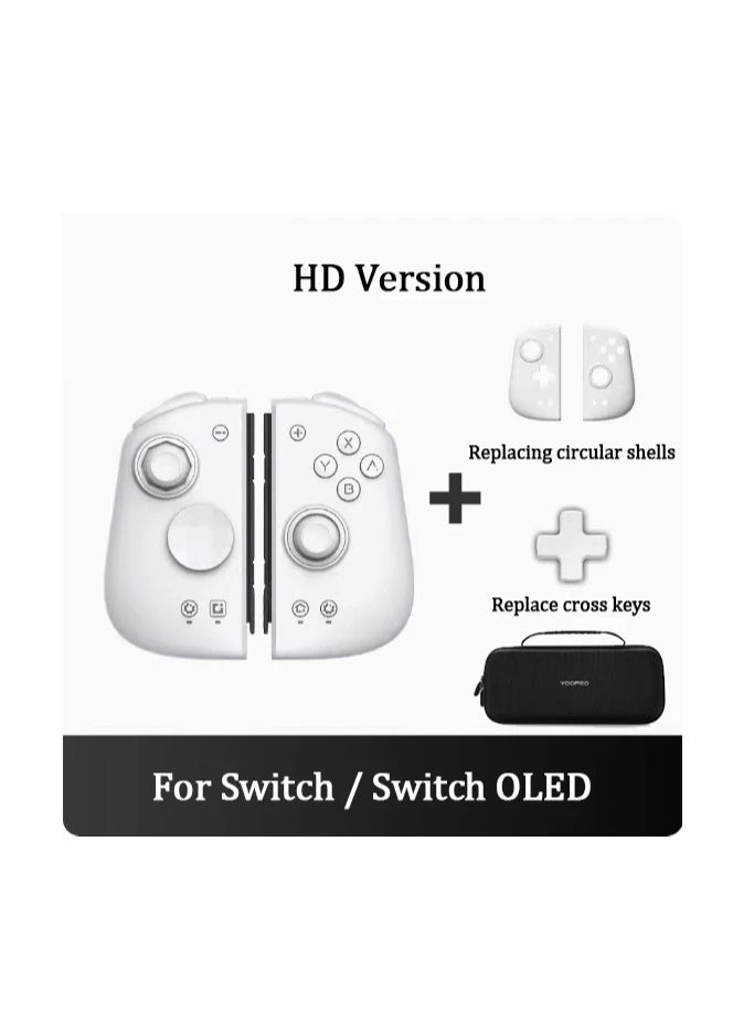 MOBAPAD - Mobapad M6HD For Nintendo Switch Controller Pro Adjustable Joystick Hall Effect Controller Hd Vibration/6-Axis Gyro JoyPad(White) - Image 1