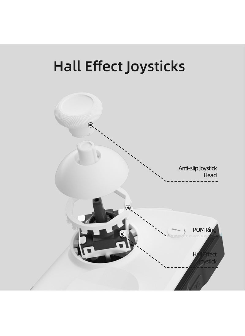 MOBAPAD - Mobapad M6HD For Nintendo Switch Controller Pro Adjustable Joystick Hall Effect Controller Hd Vibration/6-Axis Gyro JoyPad(White) - Image 1