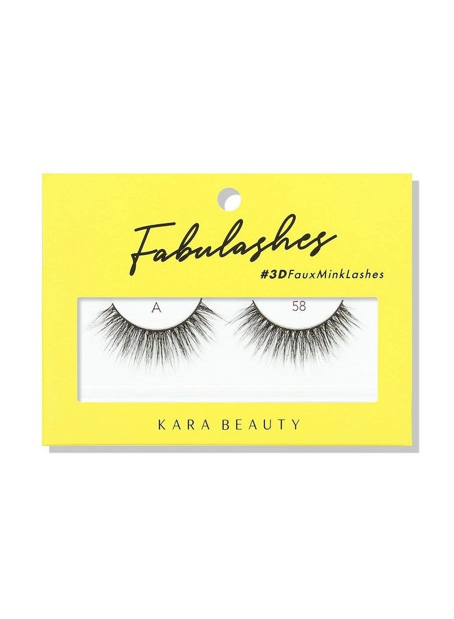Kara Beauty Fabulashes 3D Faux Mink False Eyelashesstyle A58 - Image 1