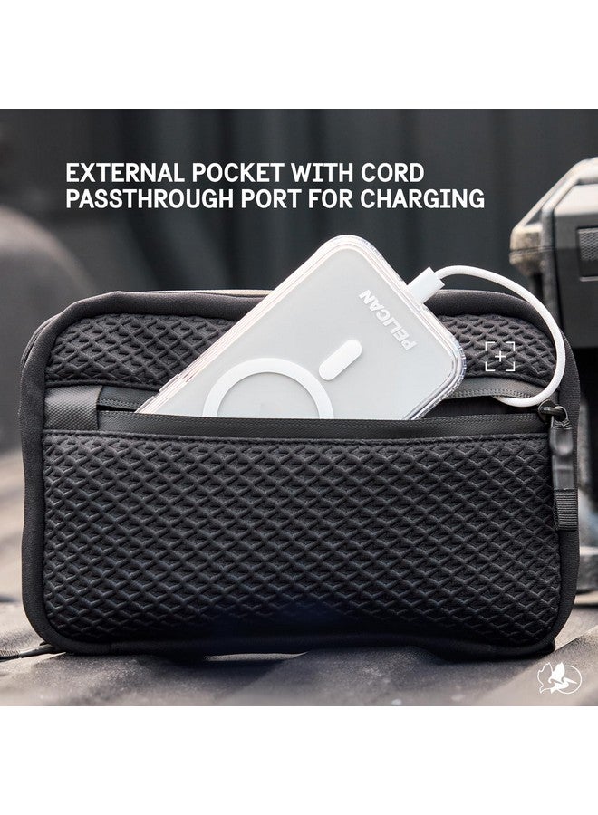 بيلكان حقيبة سفر منظمة للأجهزة الإلكترونية من بيليكان - حقيبة تقنية محمولة مع جيوب شبكية متعددة لتخزين الكابلات والشواحن وباور بانك وسماعات AirPods - حقيبة منظم الأسلاك ومستلزمات السفر بالطائرة - أسود - Image 4