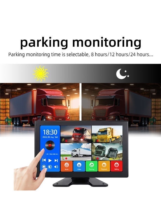 10.1 inch 4 channel 1080P Dash Camera for Trucks Bus Dashcam - Image 4