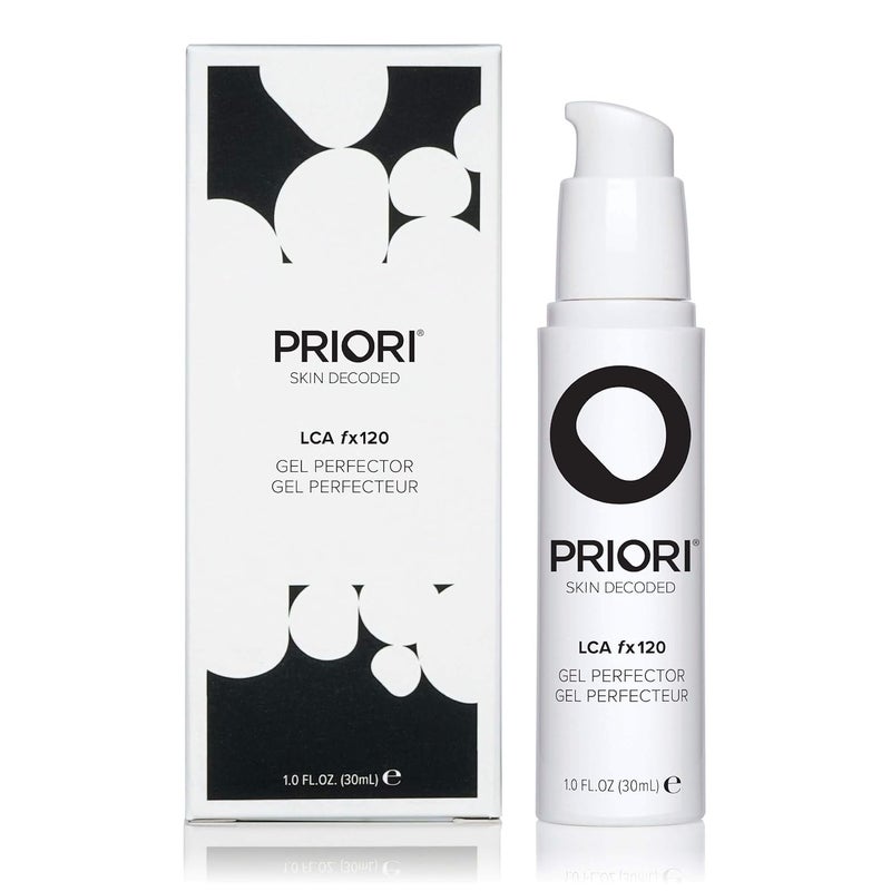 PRIORI Skincare Gel Perfector Face Treatment for Acne Blemishes Oily Skin Blackheads Shine Wrinkles Oil Control Salicylic Lactic Acid Vitamins A C E Fragrance Free 1 fl oz