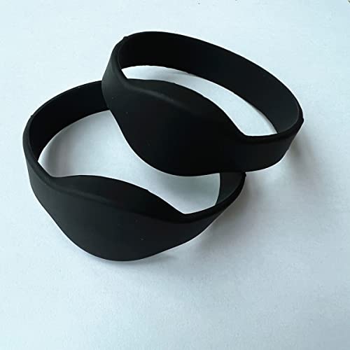 YARONGTECH RFID Bracelet 125khz EM4100 RFID Silicone Wristband for Access Control Pack of 5 Black - Image 3