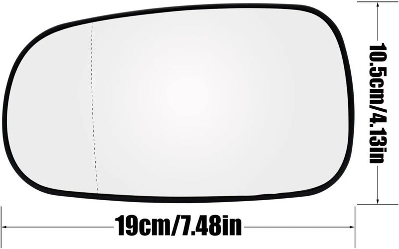 زجاج مرآة الجانب الخارجية للسيارة لطراز Saab 9-5 9-3 93 95، للسنوات 2002–2012، الجانب الأيمن - Image 2