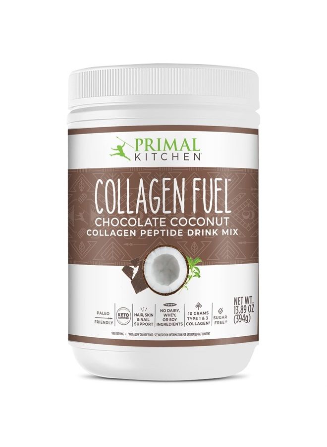 Primal Kitchen مشروب مزيج ببتيد الكولاجين بنكهة الشوكولاتة وجوز الهند، بدون منتجات الألبان، كريمة قهوة ومعزز سموذي، 13.9 أونصة - Image 1