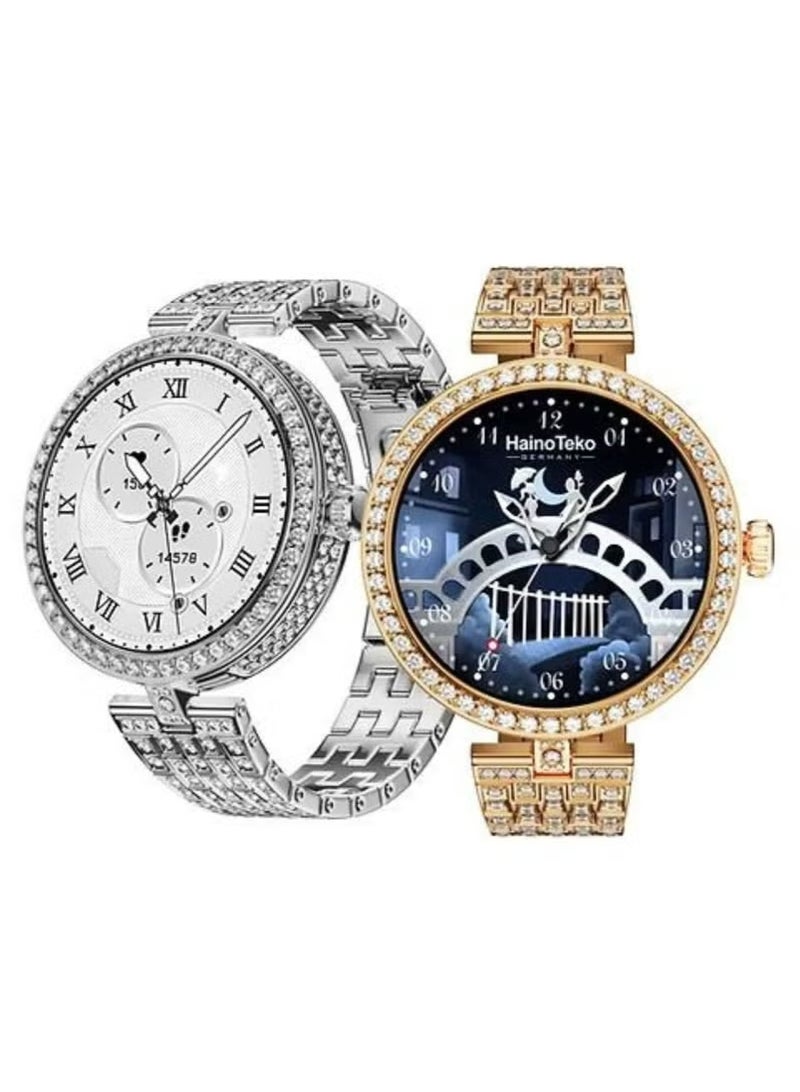 هينو تيكو ساعات هاينو تيكو ألمانيا الذكية RW-51 للبنات والنساء - ذهبي وفضي - Image 1